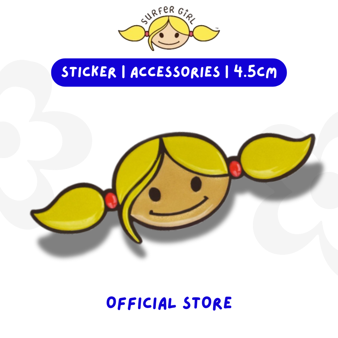 New Summerhead Puff Sticker 4.5CM SGSTPUFMINI | Sticker 3D | Sticker Lucu | Sticker Surfer Girl | Sticker Kecil | Sticker Motor | Sticker Helm Motor | Sticker Mobil | Sticker Handphone Harga 5,000 rupiah*Gratis Ongkir