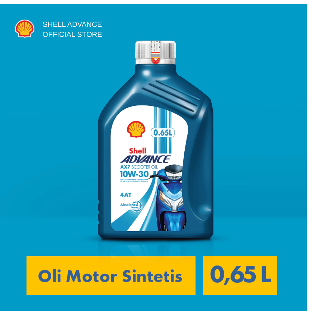 Shell Matic Ax7 10W30 650 ml 100% Original Oil for Genio Beat Vario Scoopy Mio Xride Pcx Nmax Etc. Harga 52,500 rupiah*Gratis Ongkir