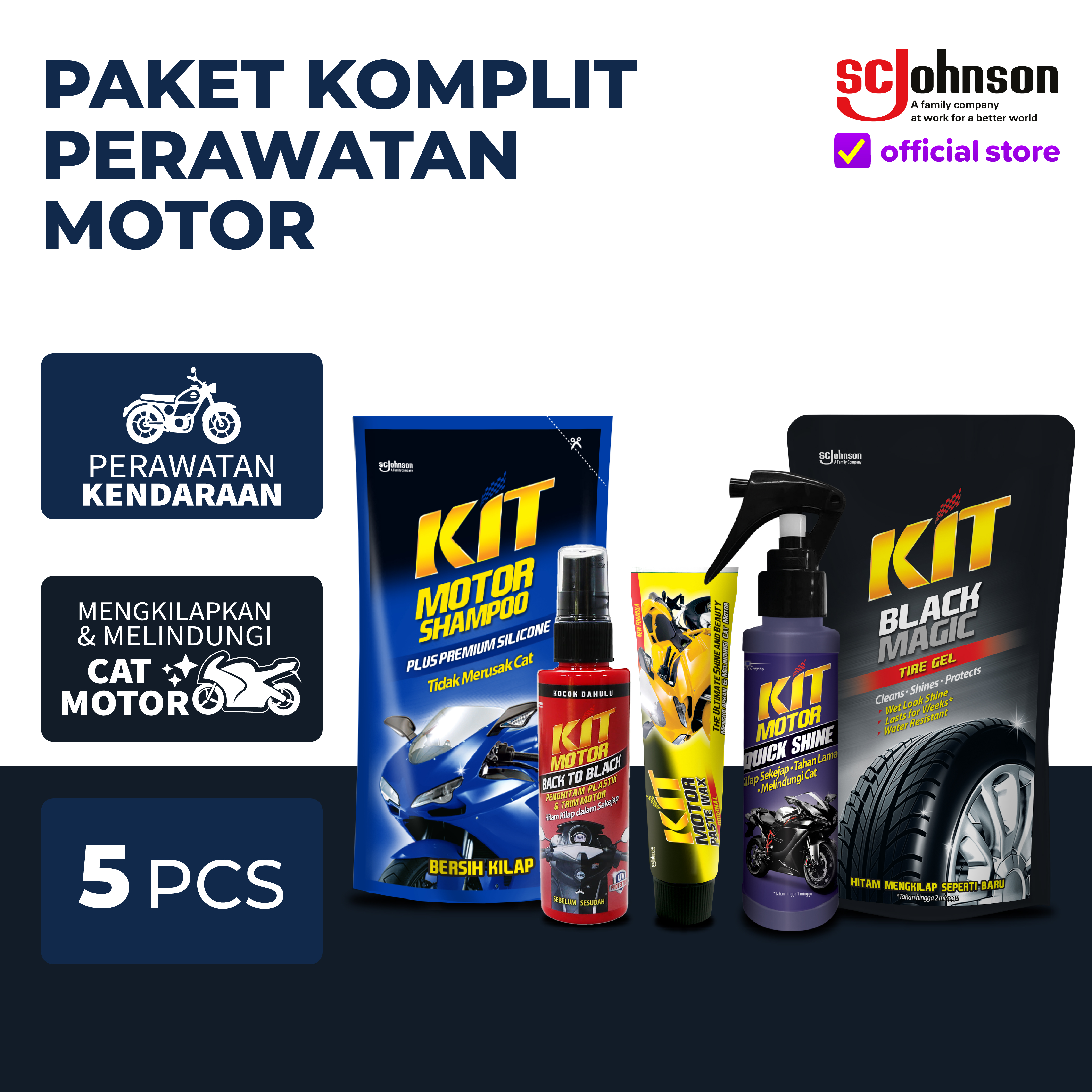 Complete Motorcycle Maintenance Package Harga 88,361 rupiah*Gratis Ongkir