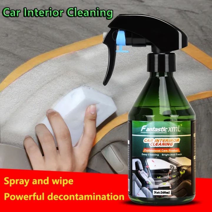 Kadaie Car Interior Cleaner Car Interior Seat Cleaner Multi-Purpose Car Care Spray Ceiling Detailing Car Interior Roof Cleaner Car Beauty Cleaner Cleaning Spray 260ml Harga 58,888 rupiah*Gratis Ongkir