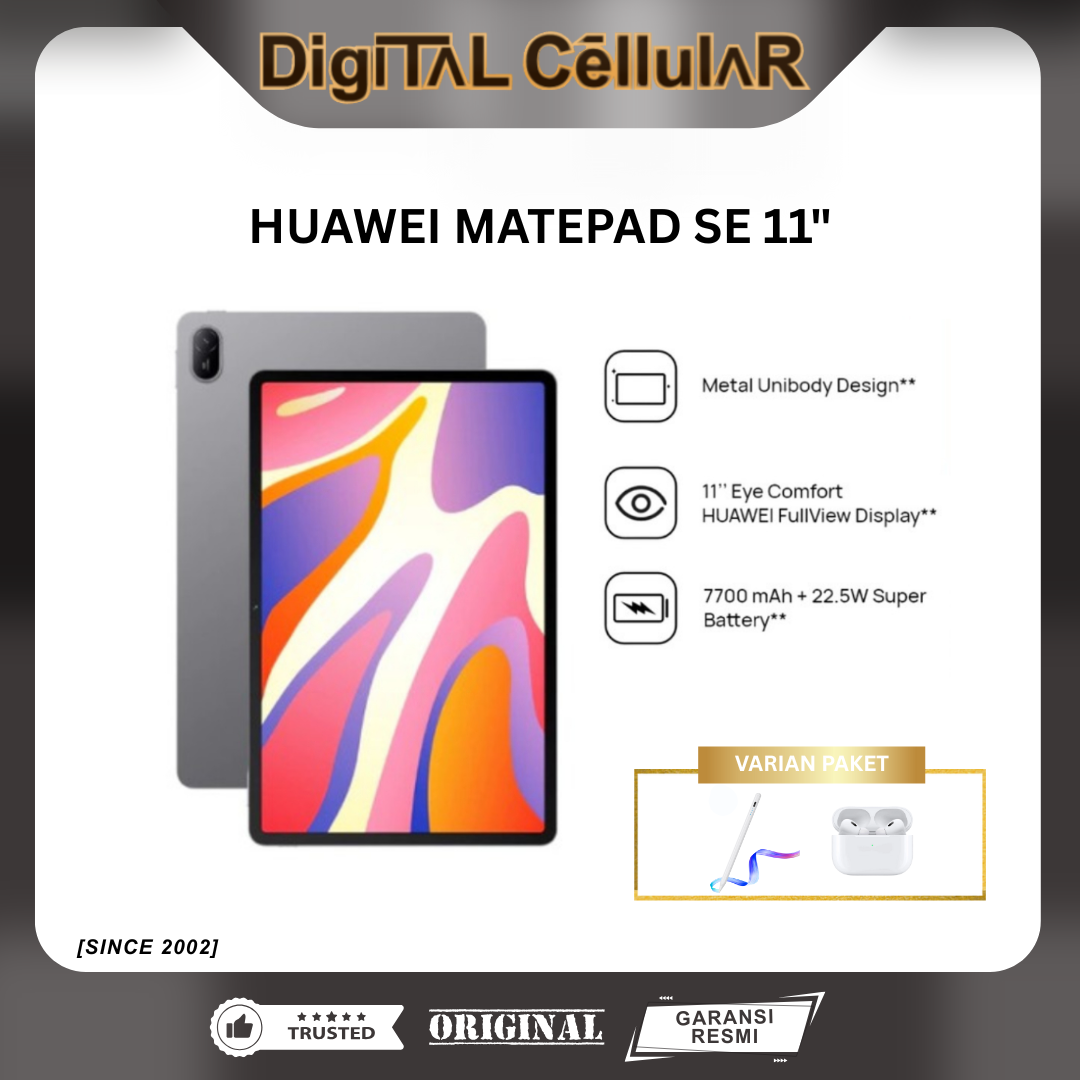 Huawei Matepad Se 11\" 6/128 Gb Official Warranty Harga 2,575,000 rupiah*Gratis Ongkir