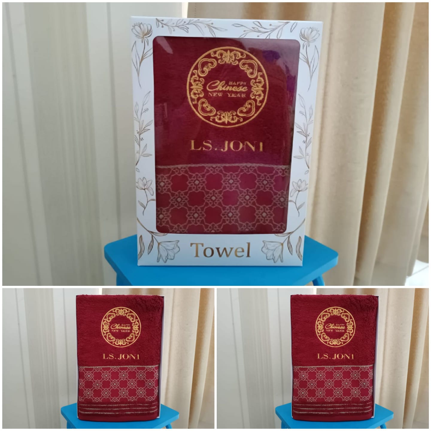 Hampers towel embroidery Chinese New Year signature Terry Palmer
