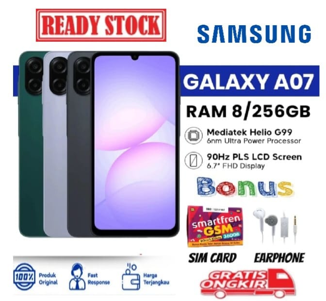 Samsung Galaxy A07 8Gb 256Gb Mobile Phone - Warranty - Fullset Giá 1,320,000 Đồng*Miễn phí vận chuyển