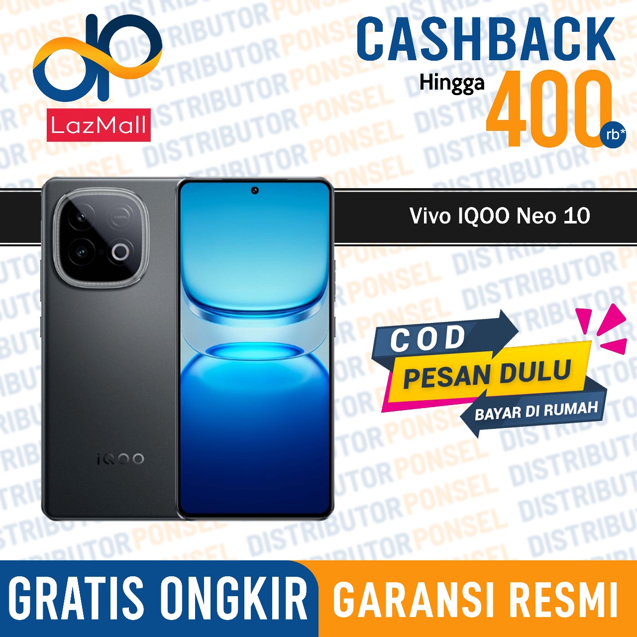 Vivo iQOO Neo 10 16/512GB 12/256GB 8/256GB Snapdragon 8s Gen 4 Garansi Resmi 1 Tahun Giá 5,550,000 Đồng*Miễn phí vận chuyển