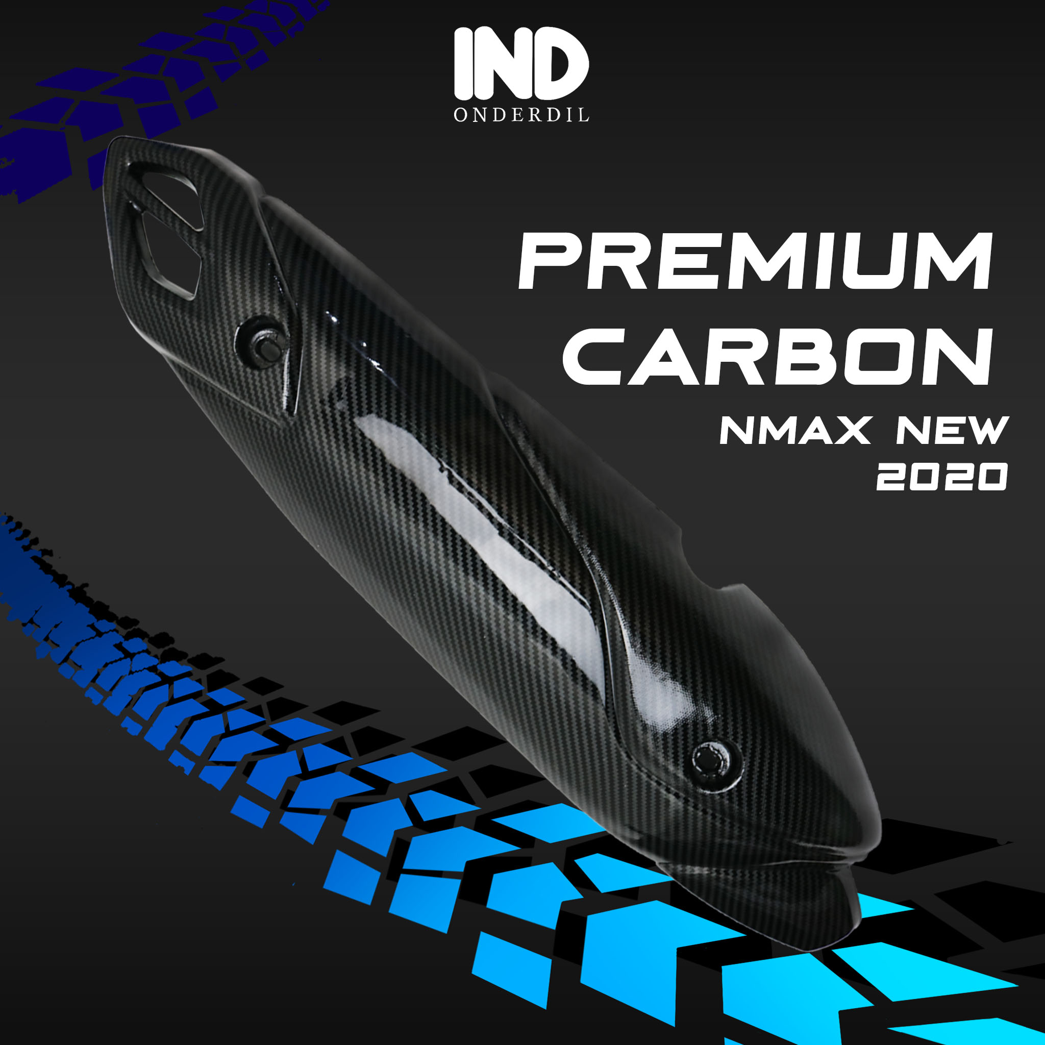 Cover Tutup-Penutup-Tameng Pelindung Knalpot-Kenalpot-Muffler-Exhaust Karbon-Carbon NMAX-N Max New 2020 Harga 48,880 rupiah*Gratis Ongkir
