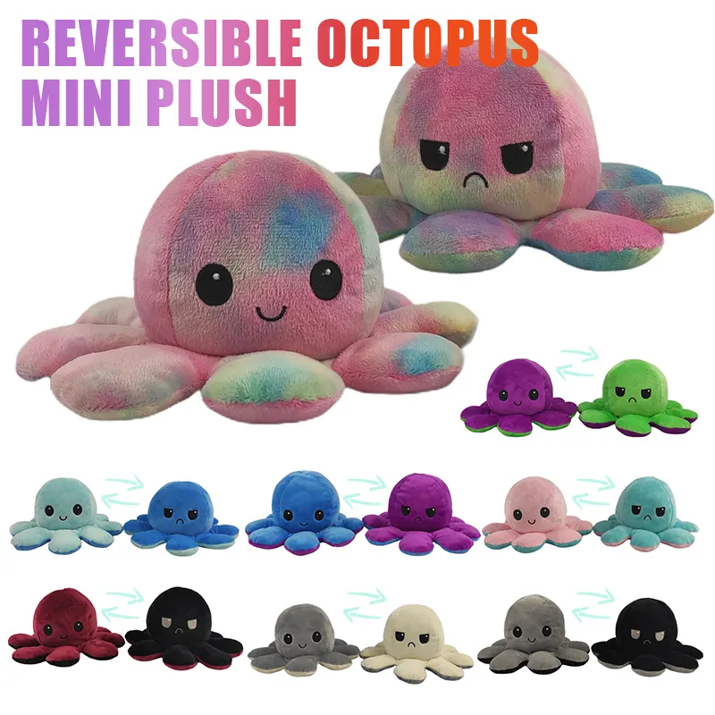 reversible octopus mini plush