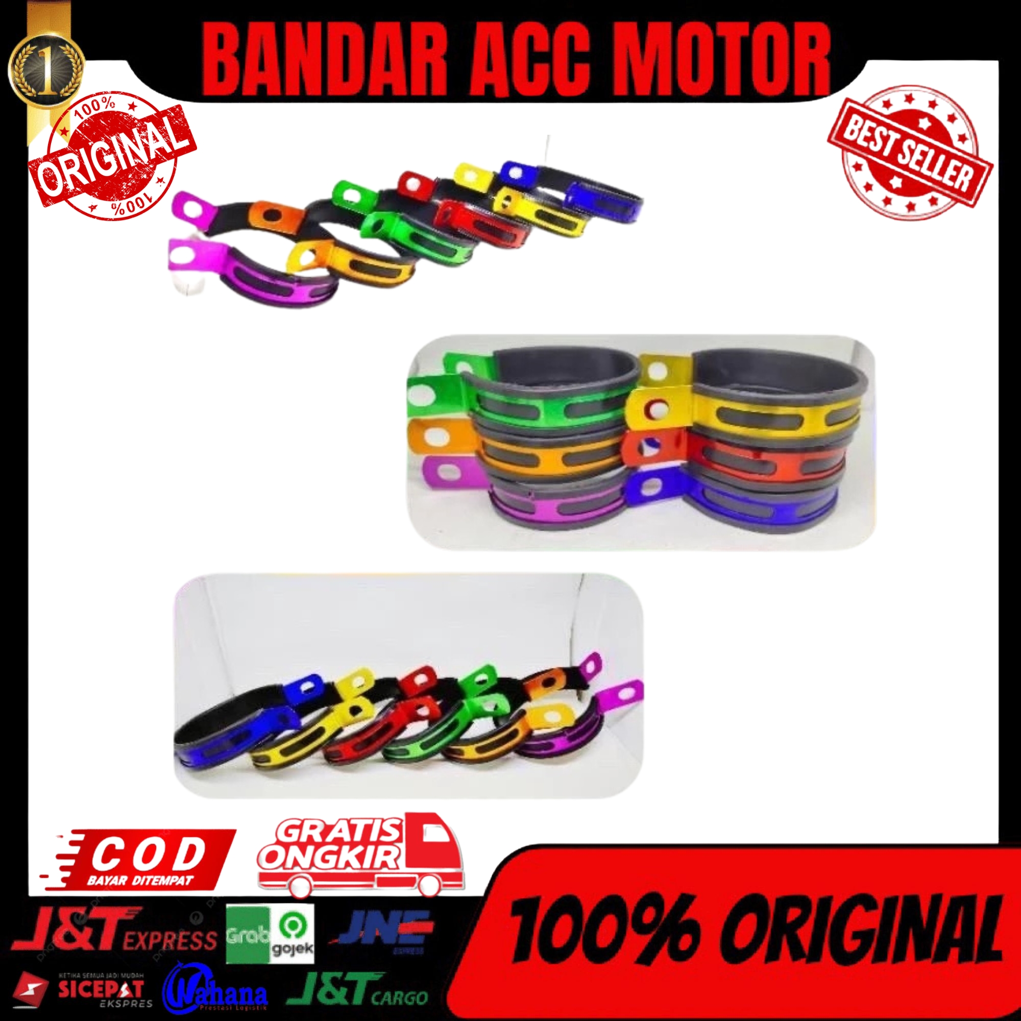 PROMO KLEMAN CEKAK GANTUNGAN KNALPOT WARNA WARNI RACING MOTOR UKURAN TERSEDIA 2,5 INCH 3 INCH 3,5 INCH 4 INCH 5 INCH PANGKON KNALPOT BRACKET KLEM KNALPOT BULAT PLUS KARET TAHAN PANAS UNIVERSAL VIXION FU NOUVO VEGA Harga  15,500 Ringgit*Penghantaran Percuma