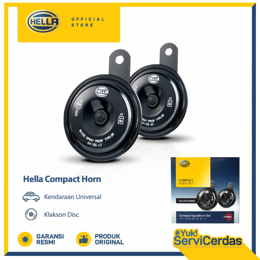 Klakson Disc Hella Compact Disc 12V - Klakson mobil - motor Harga 161,352 rupiah*Gratis Ongkir