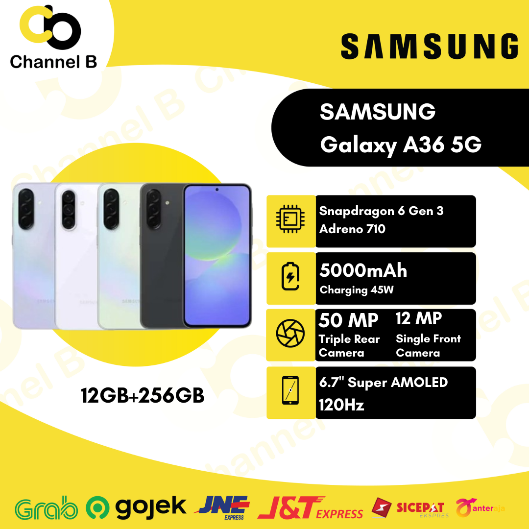 Samsung Galaxy A36 5G smartphone (12GB/256GB) official warranty Harga 5,499,000 rupiah*Gratis Ongkir