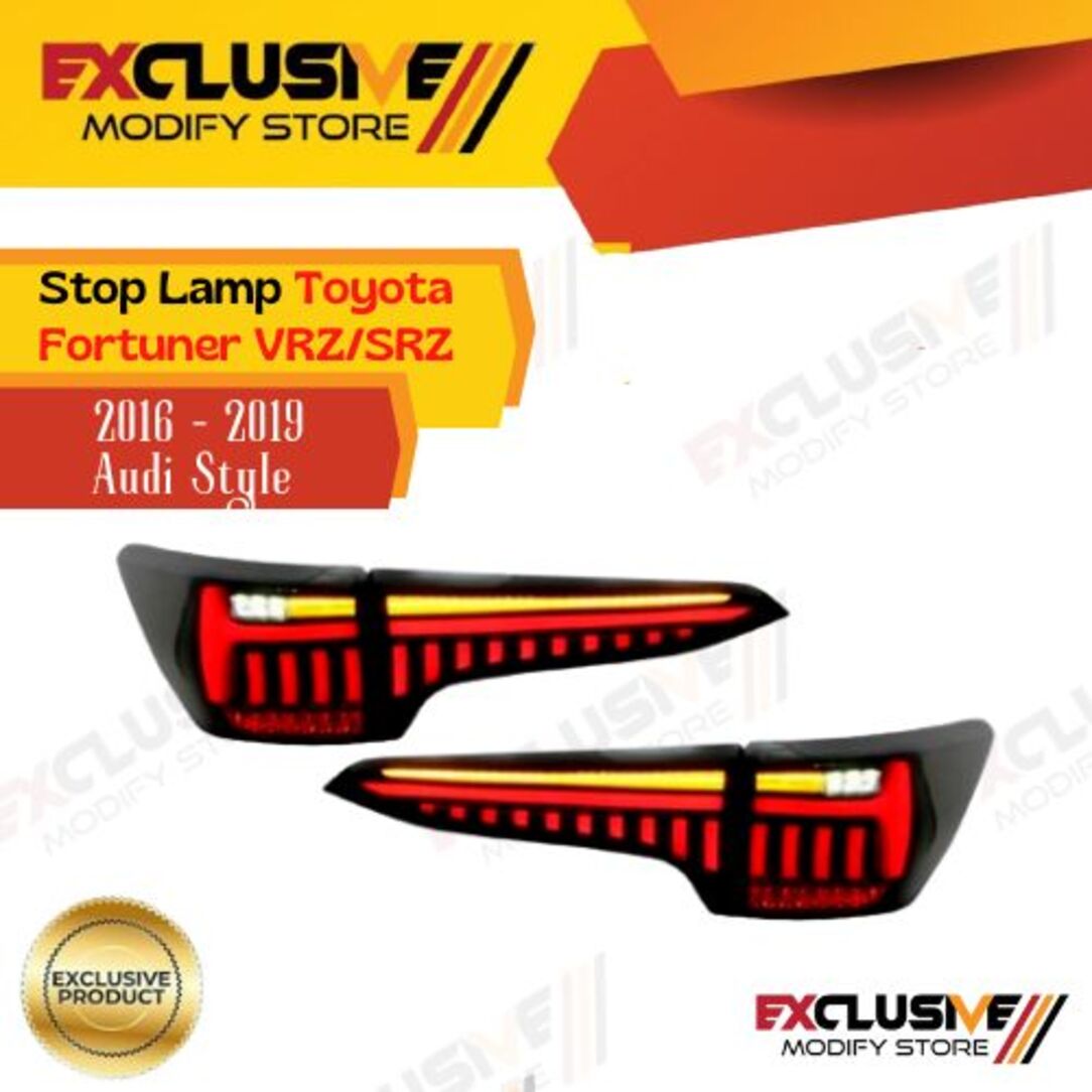 Stop Lamp aftermarket Toyota Fortuner vrz-srz Audi RS6 style 2016-2019 Harga 3,300,000 rupiah*Gratis Ongkir