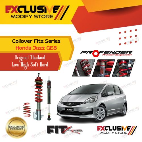 Coilover Fitz Series Honda Jazz Ge8 prorender original Thailand Low High soft hard adjustable Harga  15,600,000 Ringgit*Penghantaran Percuma
