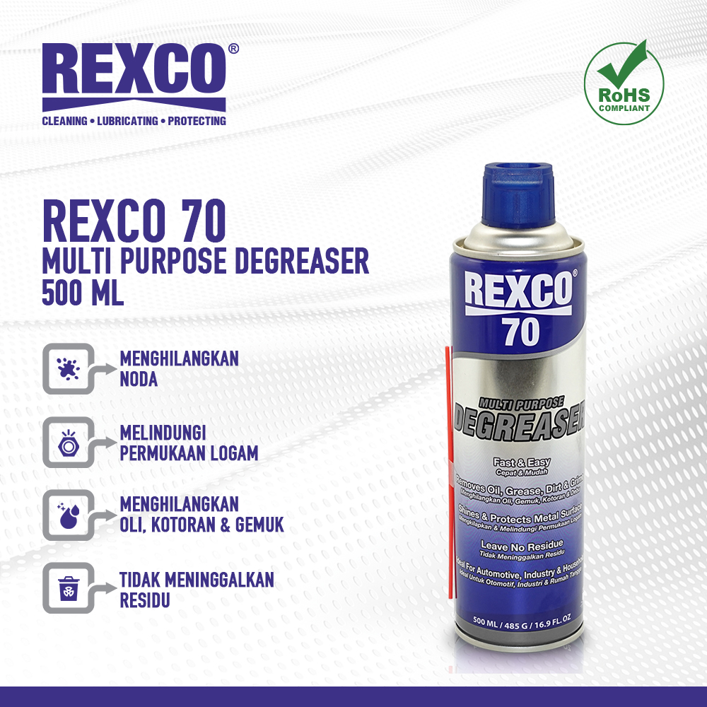 Pembersih Grease Mesin Gemuk Degreaser Oli Rexco70 Rexco 70 500 ML Harga 46,600 rupiah*Gratis Ongkir