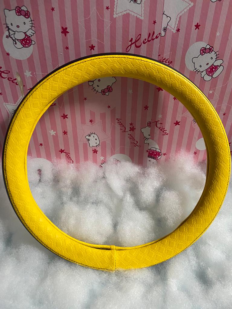 Car Steering Wheel Cover in Plain Synthetic Leather for Trucks, Dump Trucks and Ankles Giá 34,250 Đồng*Miễn phí vận chuyển