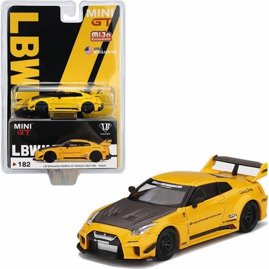 ミニカー MINI GT LB-Silhouette 35GT-RR - Yellow MINI GT 182 LB-Silhouette WORKS GT Nissan 35GT-RR Version 1