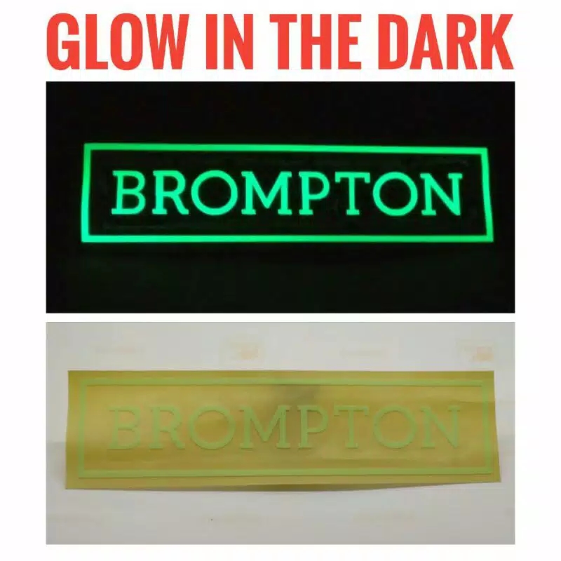 Ready Stock Cutting Sticker Brompton Stiker Sepeda Glow In The