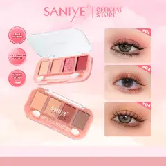 SANIYE New 4 Warna Glitter Eyeshadow Palette Menarik Mata Eye Shadow Kecantikan Kosmetik E0459