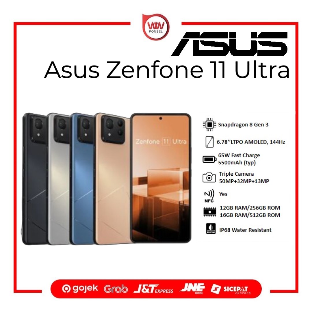 Hp Asus Zenfone 11 Ultra Ram 12GB Internal 256GB Garansi Resmi Harga 9,999,000 rupiah*Gratis Ongkir
