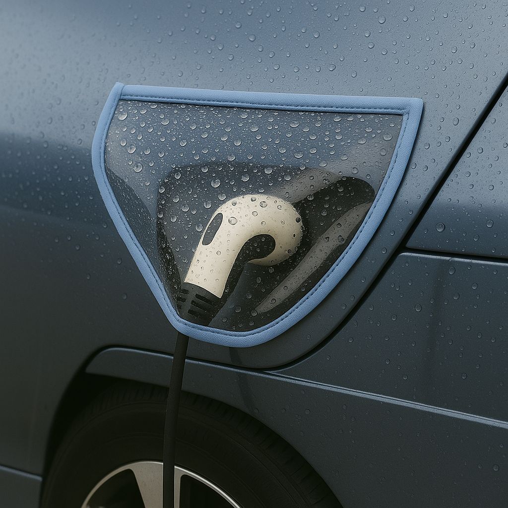 Cover Charger Mobil Listrik EV Anti Hujan Waterproof Universal Dracco - Biru Muda Giá 59,000 Đồng*Miễn phí vận chuyển