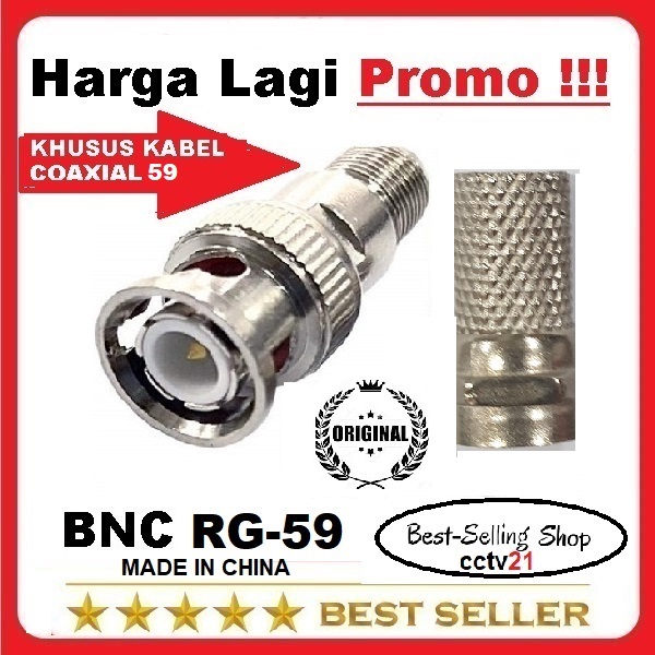 	 Jack Bnc Drat Cctv China Rg59 Agencctv88 Harga Lagi Promo 	