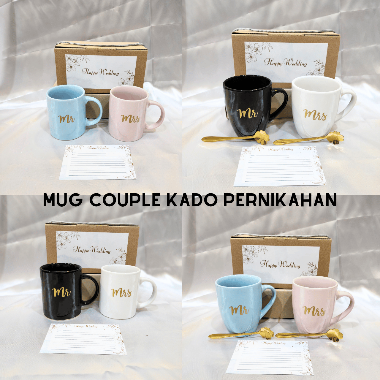 Kado Pernikahan paket Mug Couple hadiah set