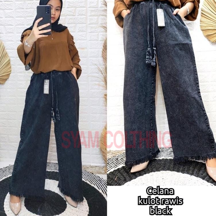CELANA KULOT MODEL RAWIS JEANS(COD 