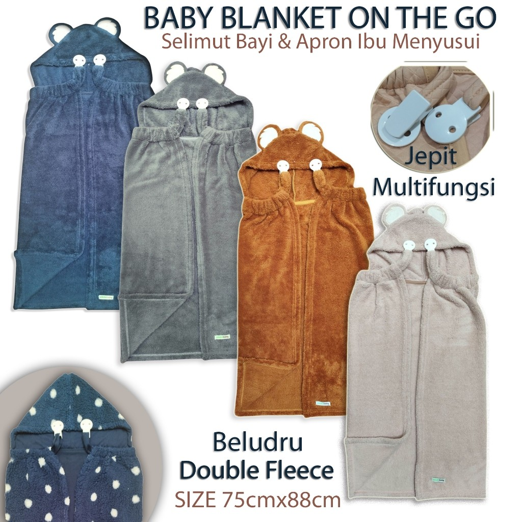 Ummababyshop Blanket On The Go - Selimut Bayi Multifungsi & Apron Penutup Ibu Menyusui Hadiah Kado Kel…