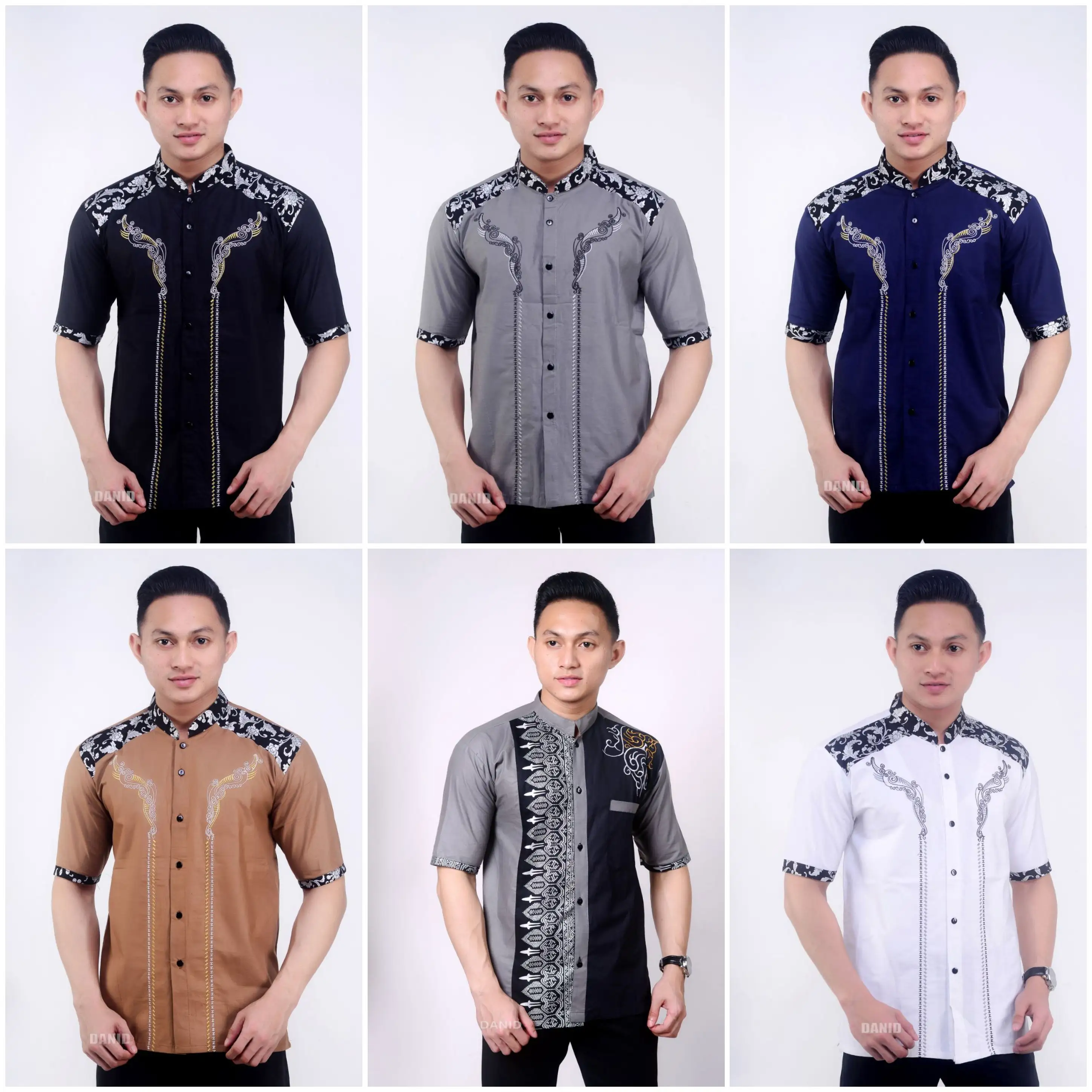 Baju Kemeja Koko Kombinasi Batik Pria Dewasa Putih Nu Kurta Pakistan Remaja Bordir Kemeja Koko Kombinasi Gus Azmi Batik Palestina Rabbani 2 Dua Warna Kotak Navy Biru Polos Lengan Pendek Distro Jumbo