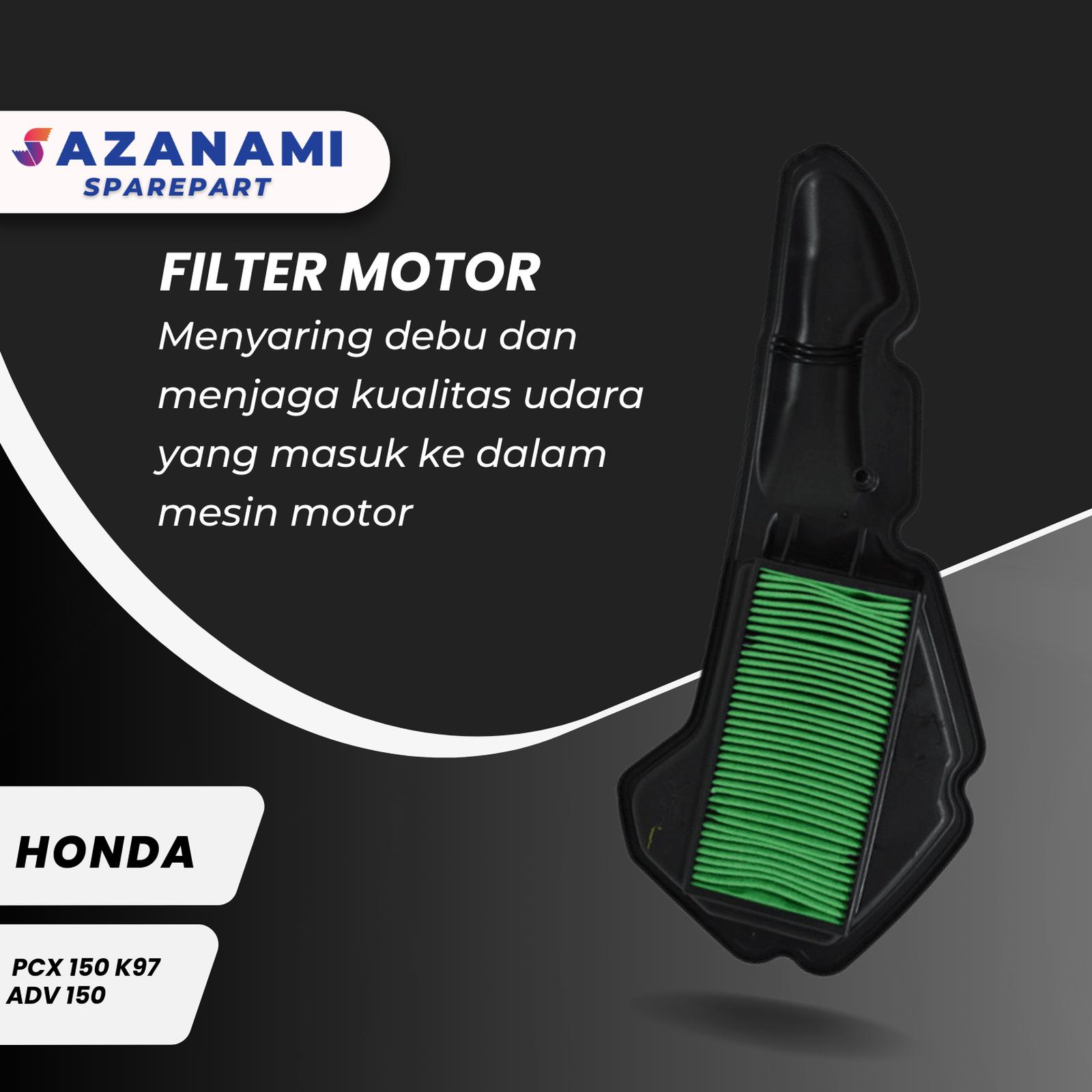 Honda Pcx 150 Motorcycle Air Filter Local Adv 150 Green Air Filter Harga 19,900 rupiah*Gratis Ongkir