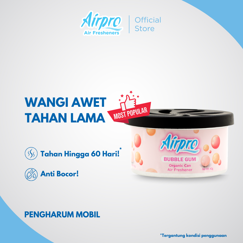 Airpro Organic Can Bubble Gum - Parfum Mobil Ruangan Harga 44,400 Ringgit*Penghantaran Percuma