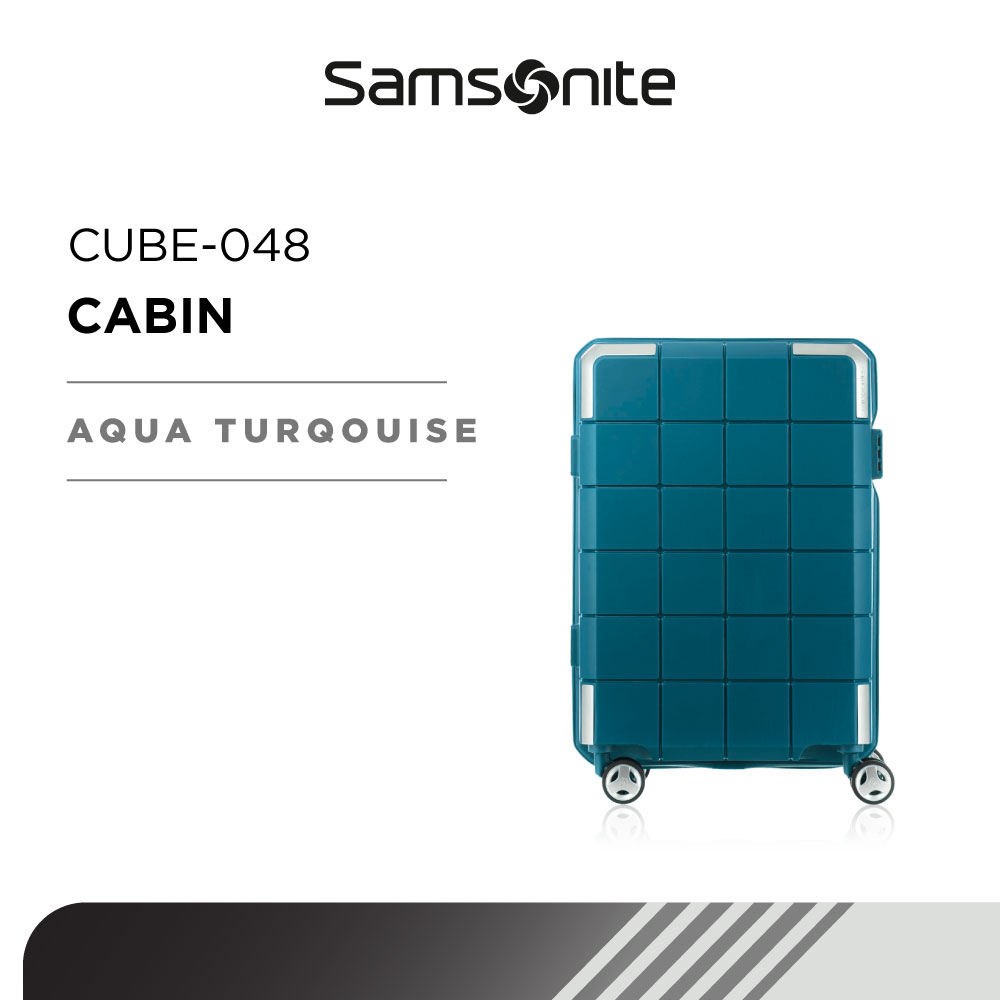 Lazada Indonesia - Samsonite Koper Hardcase Cube-048 Cabin 20 inch – Aqua Turqouise