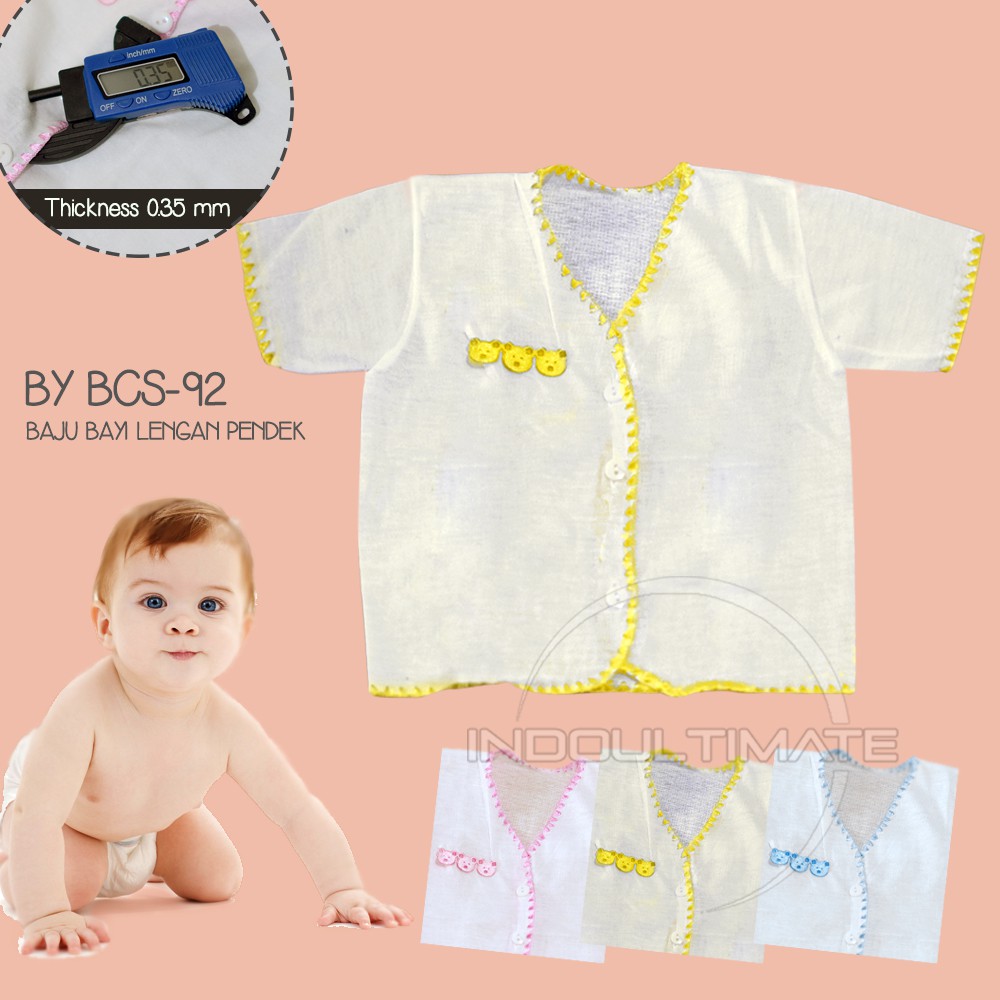 Baju Bayi Putih Polos