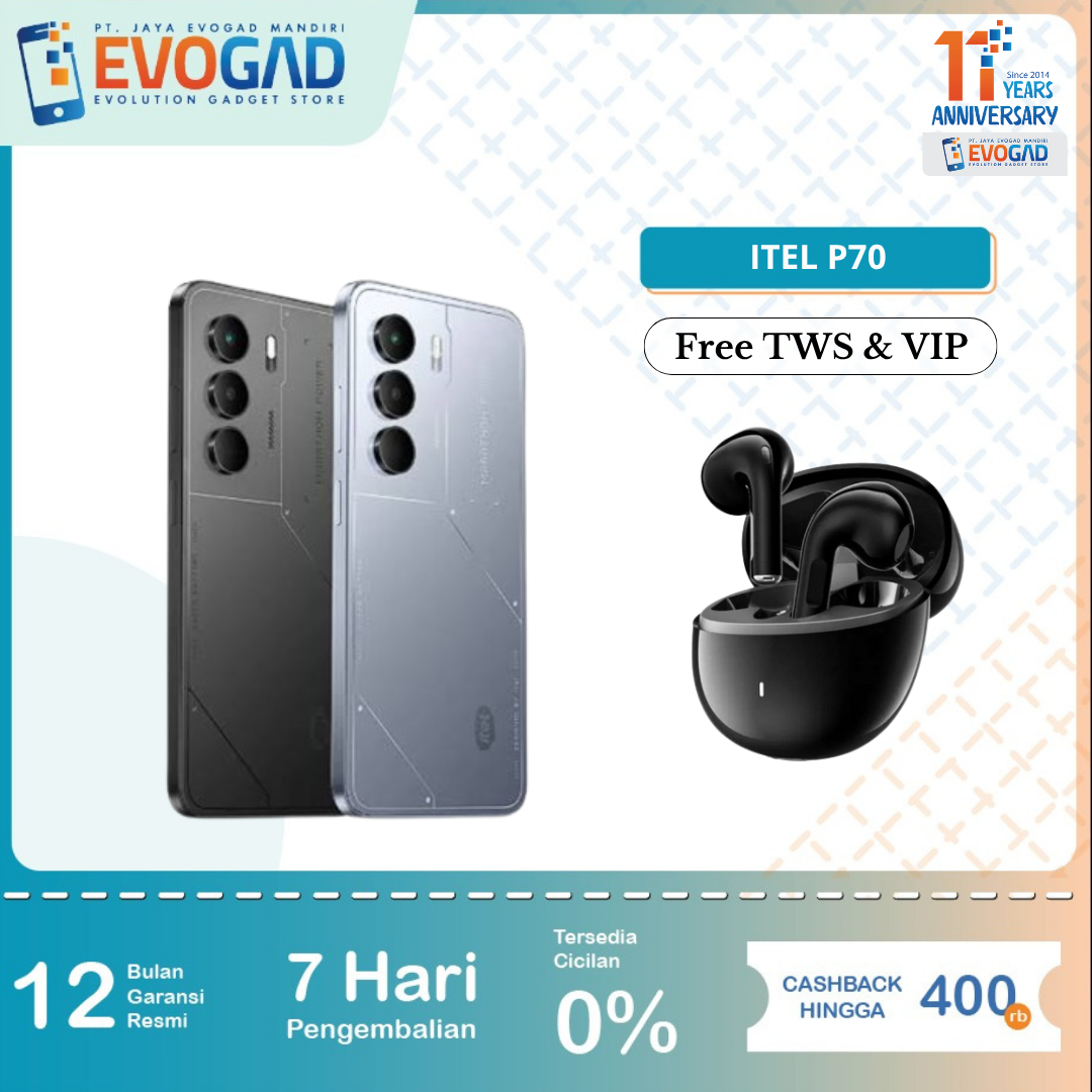 Itel Power 70 8/128Gb, Mediatek Helio G50 6.67\"Hd + Sunlight Display 90Hz 6000 Mah | Itel Indonesia Official Warranty 1 Year Harga  1,209,000 Ringgit*Penghantaran Percuma