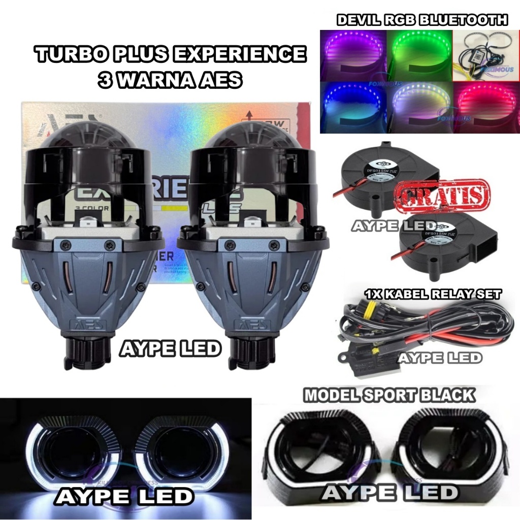 Complete Economical Package Biled Turbo Se Experience Aes 3 Colors 2.5 Inch All Weather Turbe Version 3 Colors Harga 155,000 rupiah*Gratis Ongkir