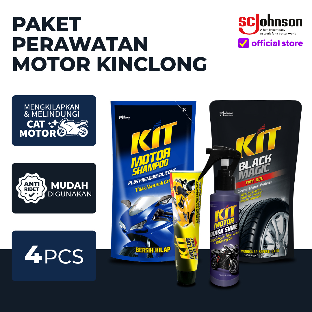 Kinclong Motorcycle Maintenance Package Kit Harga 56,966 rupiah*Gratis Ongkir