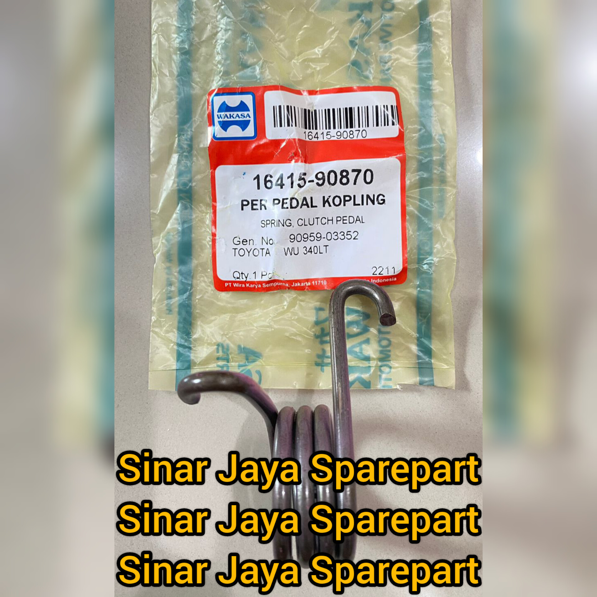 Per Pedal Kopling Toyota Dyna 14B 115PS 115ET 115ST 125HT 125LT Hino Dutro 125HT 125LT 90959-03352 / 90949-T3004 Harga 50,000 rupiah*Gratis Ongkir