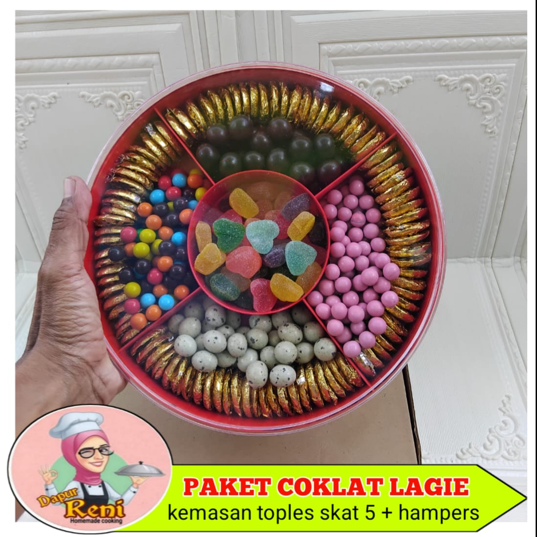 Paket coklat lagie kemasan skat 5 dan hampers/paket lebaran