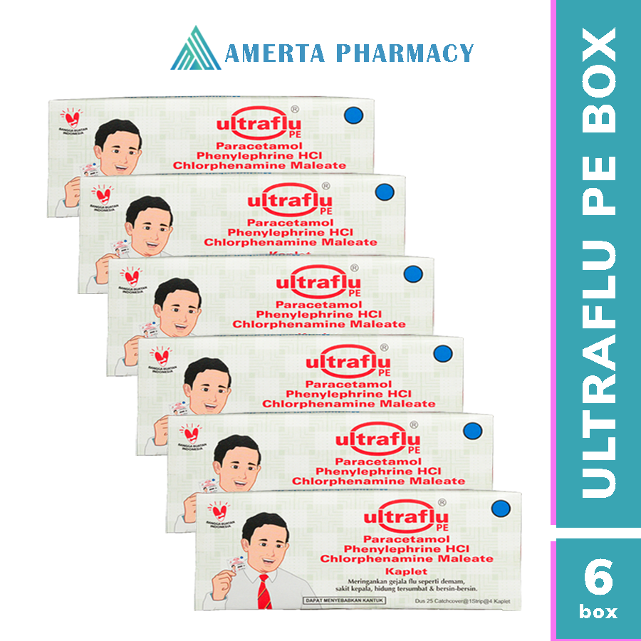 ULTRAFLU PE Box Isi 25 Strip Obat Flu! BELI 6 Box Harga 504,000 rupiah*Gratis Ongkir