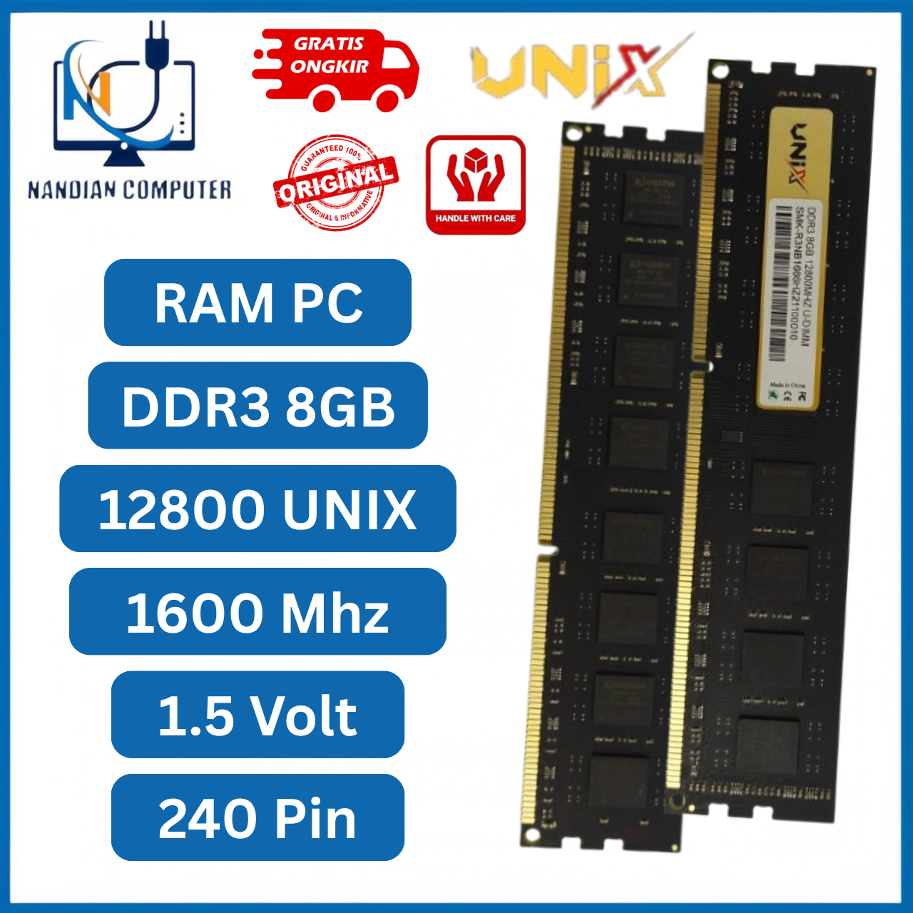 4gb Ram Ddr3 8gb Pc Bekas DDR3 4GB 2GB 8GB 1600MHz PC3-12800 DIMM