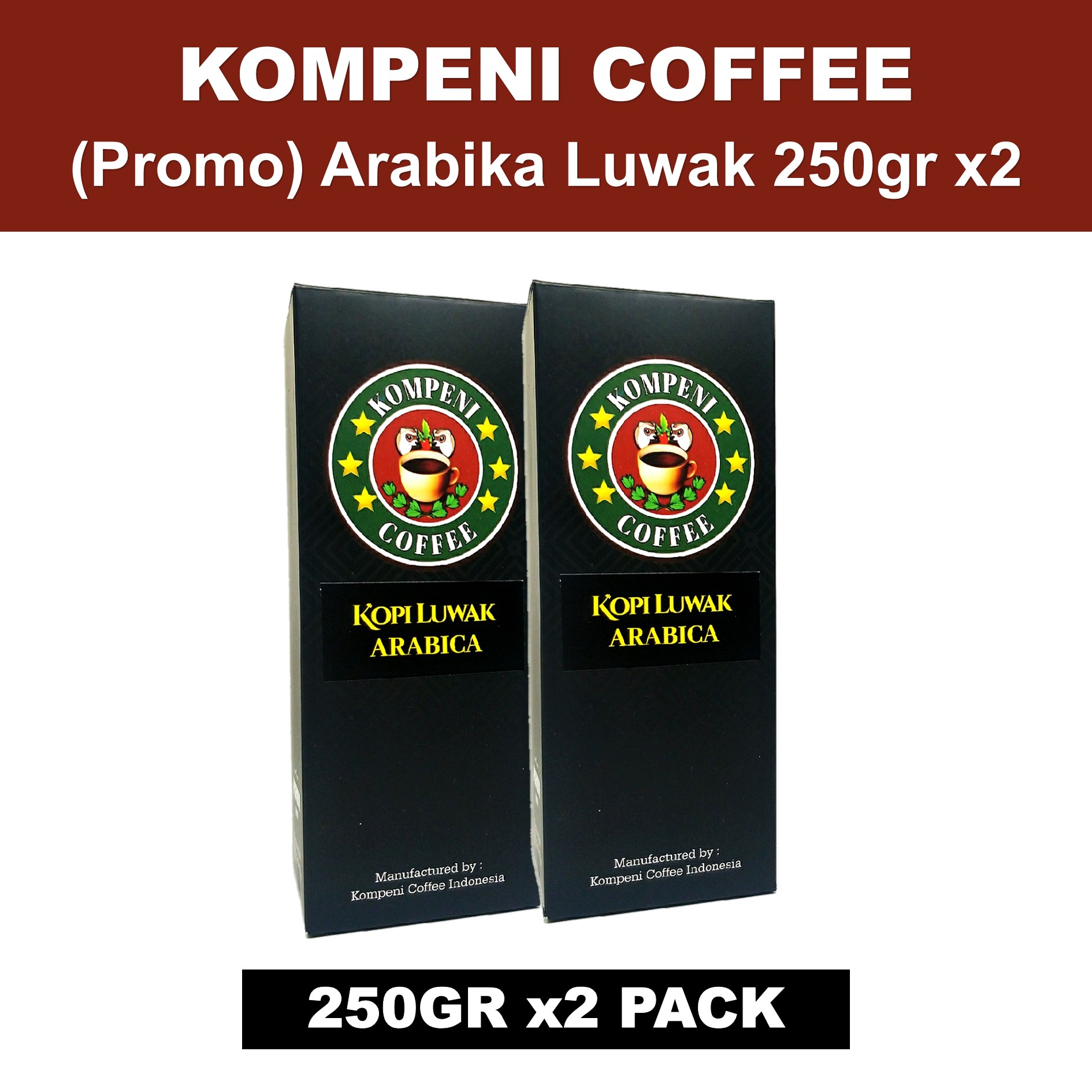 Paket Kopi Luwak Double Arabika 500gr - Kompeni Coffee