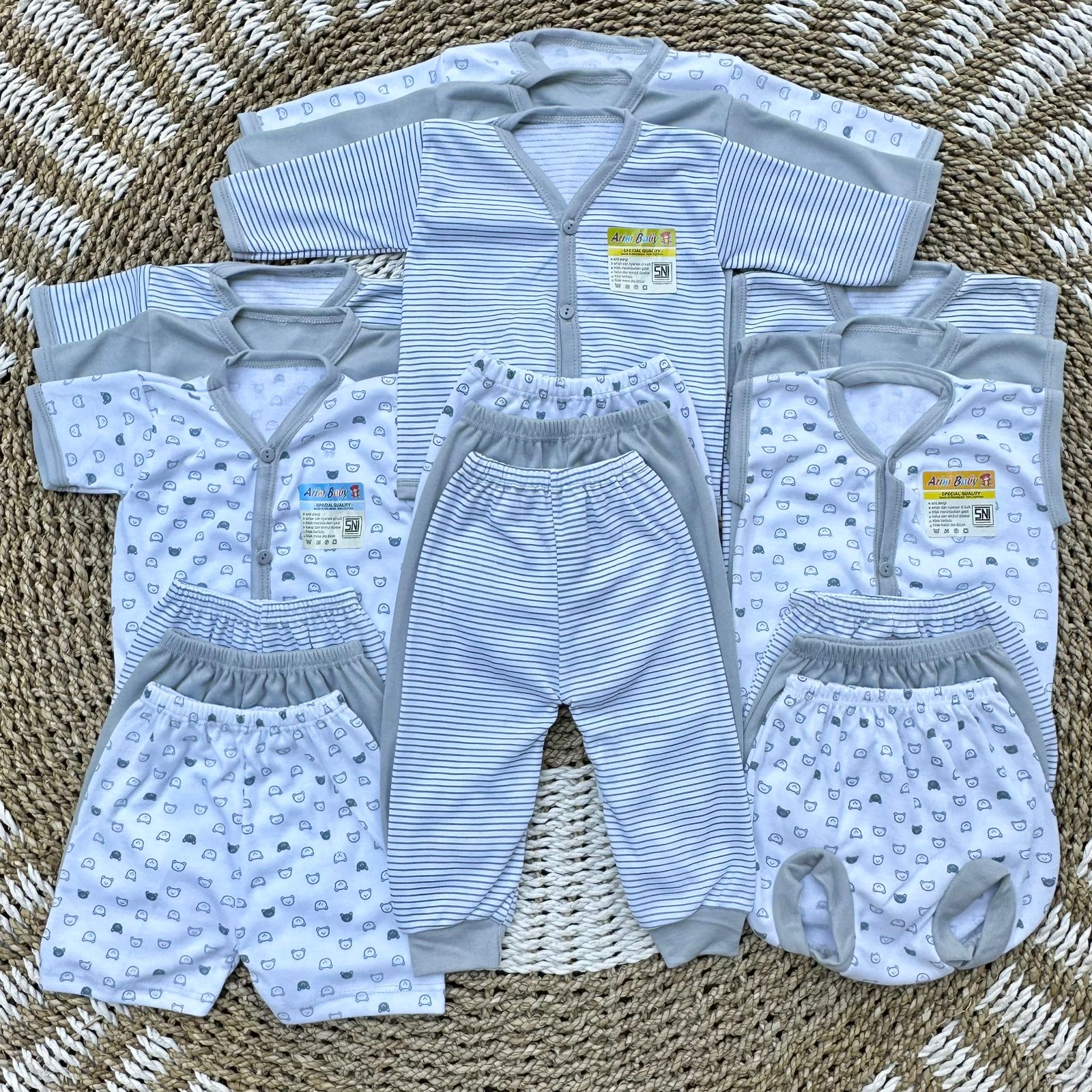 18 PCS Setelan Baju Bayi Celana Bayi Baru Lahir SERIES bubis Baju Newborn Perlengkapan Bayi Baru Lahir…