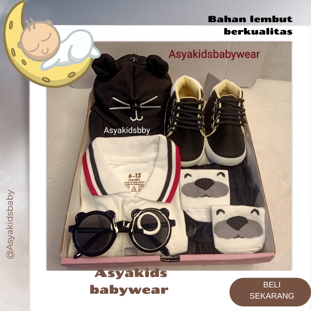 Paket Set Baseball White / set pakaian anak laki-laki