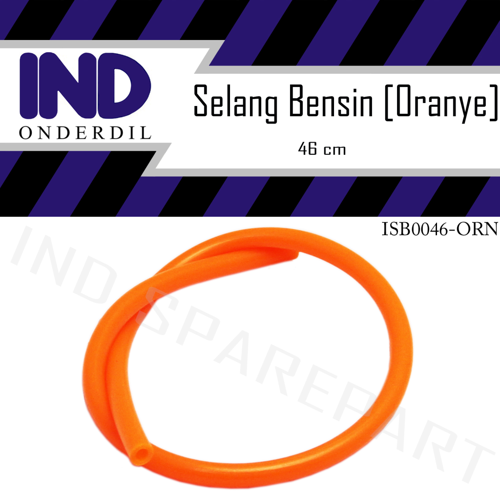 Selang-Slang Bensin-Bengsin-Minyak Bahan Bakar-BBM Motor Variasi Oranye-Oren-Orange 46 Cm-46cm Universal Motor Honda & Yamaha & Suzuki & Kawasaki Harga 3,940 rupiah*Gratis Ongkir