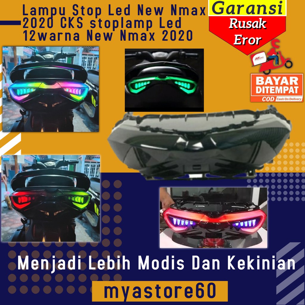 Lampu Stop Led New Nmax 2020 CKS Stoplamp Sttop Lamp Led 12warna Aksesoris Variasi New Nmax 2020 Harga 1,495,732 rupiah*Gratis Ongkir
