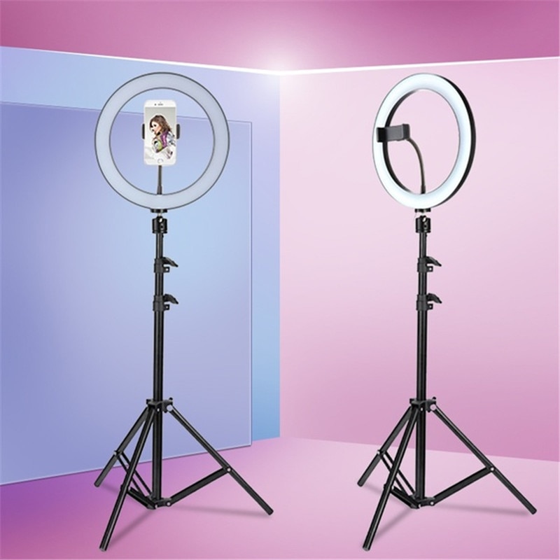 Led Studio Ring Light With Mobile Stand Ring Light LED Kamera 26cm