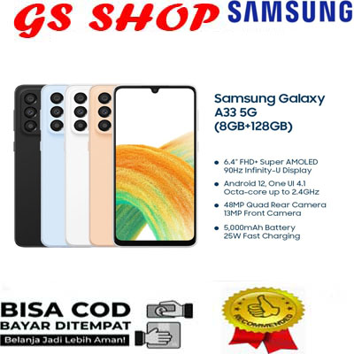 HP SAMSUNG GALAXY A33 5G 8/256GB Harga 3,900,000 rupiah*Gratis Ongkir