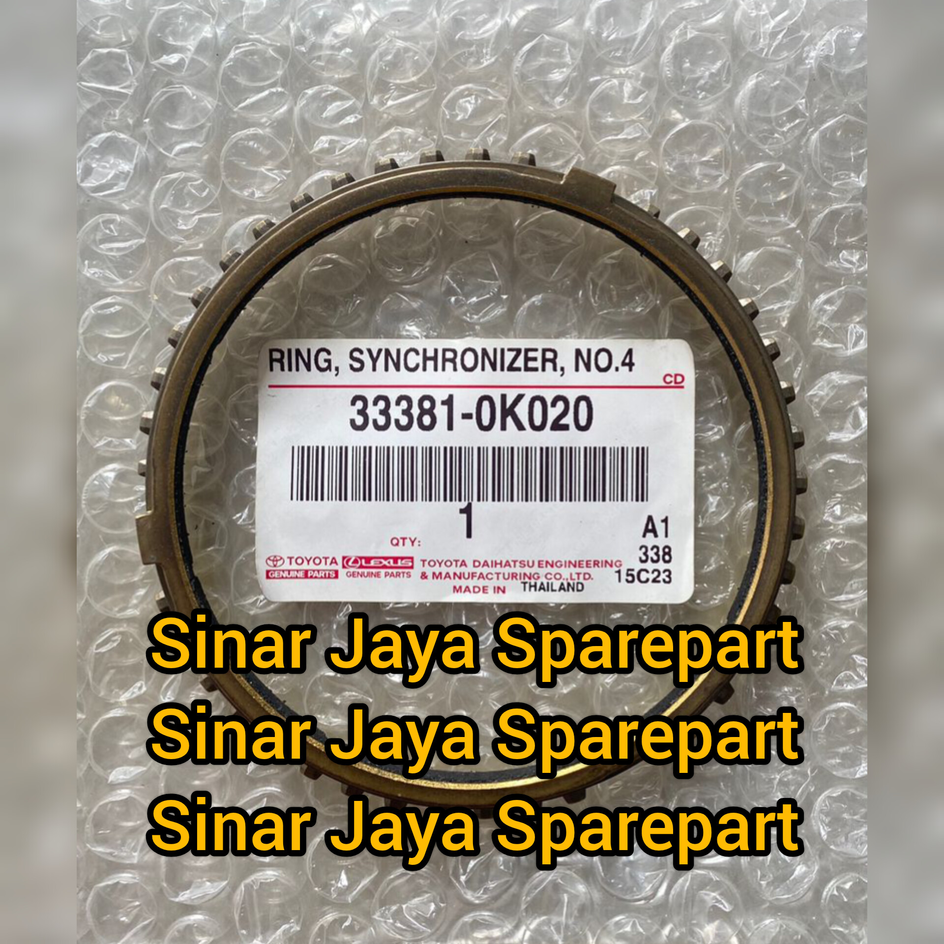 Ring Sinkromis Gigi 4 Hilux 2.8cc 2.4cc Fortuner 2.8cc 2.4cc Hiace Premio 2.8cc Original 33381-0K020 / 33381-26010 Harga 650,000 rupiah*Gratis Ongkir