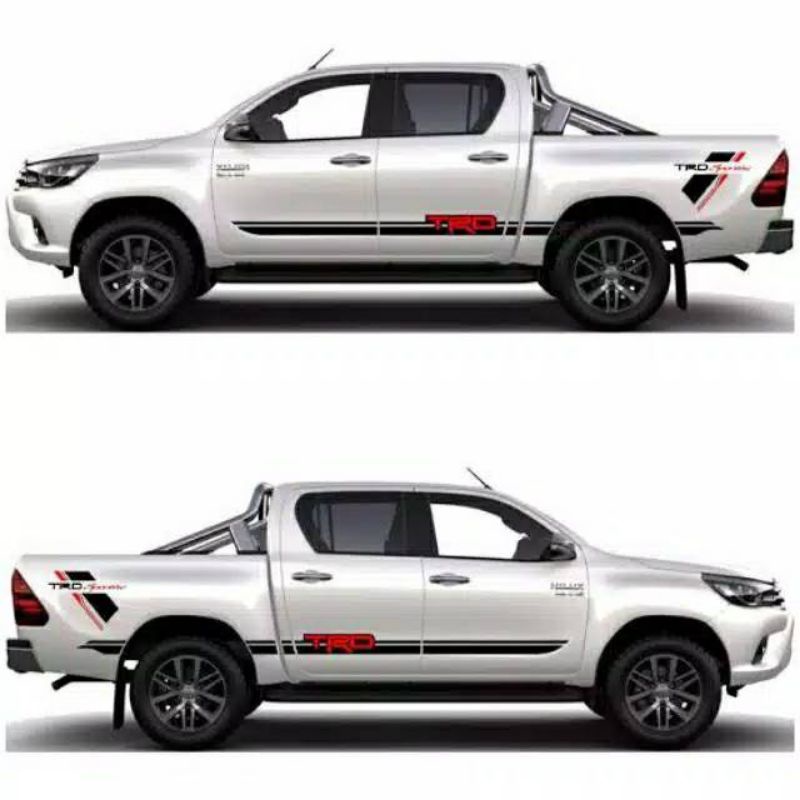 0228 cutting sticker mobil HILUX strip list body samping Toyota hiluk TRD sportivo terbaru Harga 66,000 rupiah*Gratis Ongkir