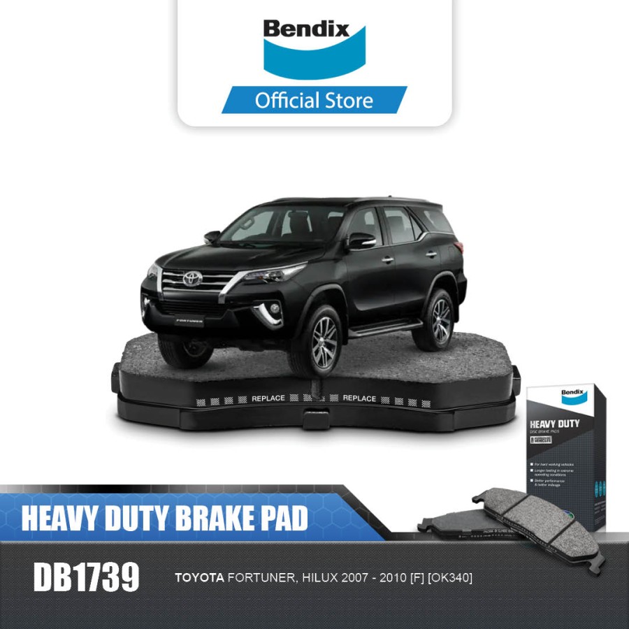 Bendix Kampas Rem Depan Mobil Toyota Fortuner 2005-2012 DB1739HD Harga 393,600 rupiah*Gratis Ongkir