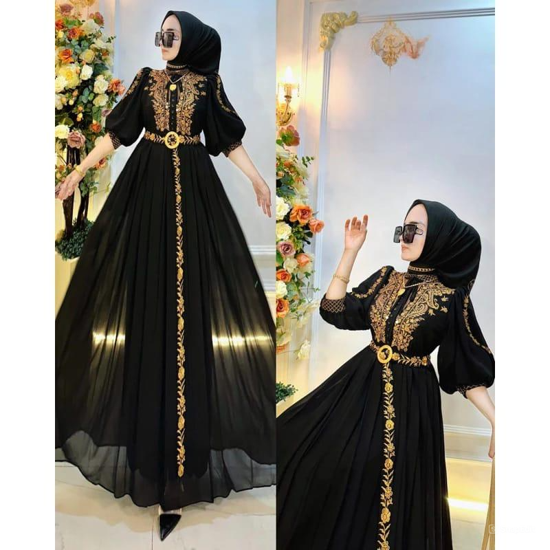 sachin and babi light blue dress Tampil Simpel tapi Stylish dengan Dress Hitam Hijab saat Lebaran, Ini  Caranya!