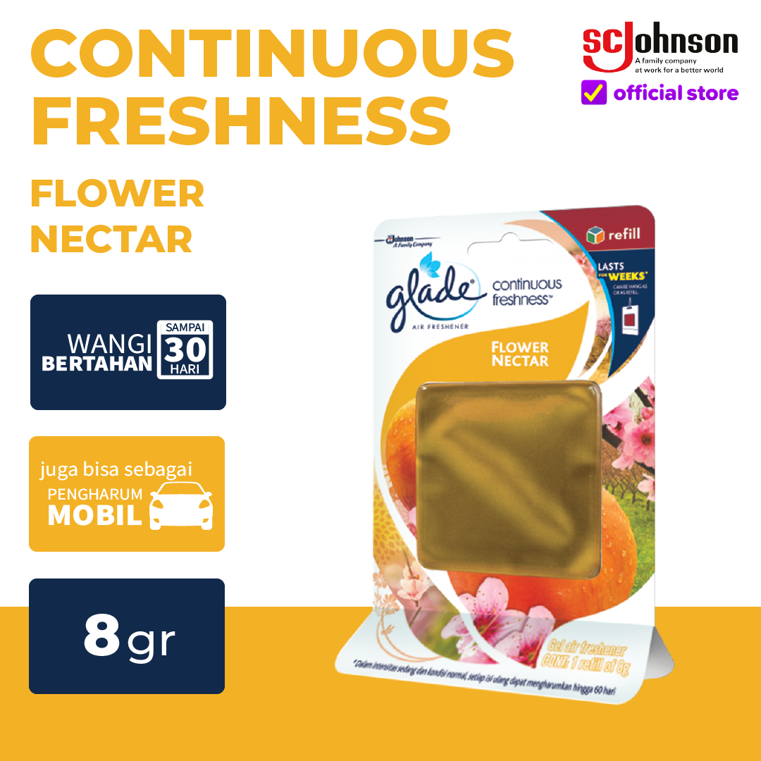 Glade Continuous Freshness Nectar 8gr Harga 18,660 Ringgit*Penghantaran Percuma